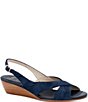Amalfi Magnete Suede Slingback Wedge Sandals - Image 1