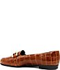 Amalfi Occhiello Croco Embossed Chain Link Loafers - Image 2