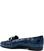 Amalfi Occhiello Croco Embossed Chain Link Loafers - Image 3