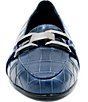 Amalfi Occhiello Croco Embossed Chain Link Loafers - Image 6