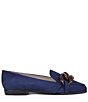 Color:New Navy Cashmere - Image 2 - Omega Suede Tortoise Chain Dress Loafers
