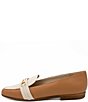Color:Mou Camel Pluma Lux/Beige Pluma Lux - Image 3 - Onore Leather Two Tone Bit Buckled Loafers