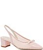 Amalfi Pacato Leather Bow Pointed Toe Slingback Pumps - Image 1