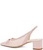 Amalfi Pacato Leather Bow Pointed Toe Slingback Pumps - Image 2