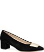 Amalfi Piramide Ornamented Suede Pumps - Image 1
