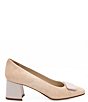 Color:Nude Cashmere/Nuvola Parmasoft - Image 2 - Saggina Suede Ornament Detail Block Heel Pumps