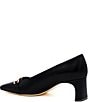 Amalfi Sesto Leather Bit Buckle Square Toe Pumps - Image 2