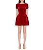 Amanda Uprichard Abigail Velvet Mini Dress - Image 1