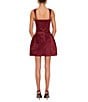 Amanda Uprichard Bethany Square Neck Sleeveless Faux Suede Belted Skort Romper - Image 2