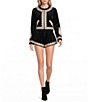 Amanda Uprichard Braswell Embroidered Round Neck Long Sleeve Coordinating Short Jacket - Image 3