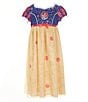 AME Disney Princess Little Girls Short Sleeve Crewneck Snow White Fantasy Nightgown, Color:Assorted - Image 1