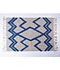 Color:Blue - Image 1 - Acadia, Tribal Print Tasseled Throw Blanket