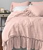 Color:Petal Pink - Image 1 - Caprice Linen Duvet Cover