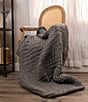 Amity Home Gage Cable Knit Throw Blanket, Color:Grey - Image 2