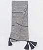 Color:Grey - Image 1 - Santo, Stone Steel Blue, Tasseled Throw Blanket