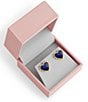 Anabel Aram 18K Heart With Stone Stud Earrings - Image 3