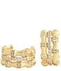 Anabel Aram Bamboo Stacked Hoop Earrings - Image 4