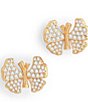 Anabel Aram Butterfly Pave Stud Earrings - Image 1
