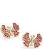 Anabel Aram Butterfly Pave Crystal Stud Earrings - Image 3
