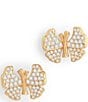 Anabel Aram Butterfly Pave Crystal Stud Earrings - Image 1