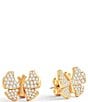 Anabel Aram Butterfly Pave Crystal Stud Earrings - Image 2
