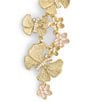 Anabel Aram Butterfly with Flowers Dangle Drop Earrings - Image 3