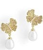 Anabel Aram Butterfly with Pearl Drop Earrings - Image 1