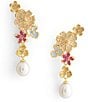 Anabel Aram Wildflowers Pearl Drop Earrings - Image 1