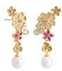 Anabel Aram Wildflowers Pearl Drop Earrings - Image 2