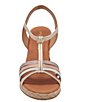 Color:Metallic Multi - Image 5 - Alivia Metallic Strappy Espadrille Platform Wedges