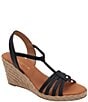 Color:Black - Image 1 - Alivia Strappy Espadrille Platform Wedges