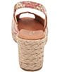 Color:Multi Floral - Image 3 - Audrey Floral Embroidered Cork Wedge Peep Toe Sandals