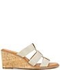 Color:Platino - Image 2 - Bentley Featherweight Stretch Cork Wedge Sandals