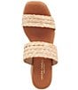 Color:Beige - Image 6 - Cairo Braided Raffia Platform Slide Sandals
