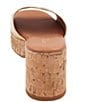 Color:Gold - Image 3 - Cypress Leather Cork Platform Slide Sandals
