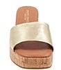 Color:Gold - Image 5 - Cypress Leather Cork Platform Slide Sandals