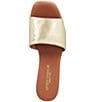 Color:Gold - Image 6 - Cypress Leather Cork Platform Slide Sandals