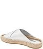 Color:Silver - Image 4 - Estelle Leather Espadrille Slide Sandals