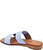 Color:Blue - Image 4 - Galia Raffia Wedge Slide Sandals