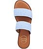 Color:Blue - Image 6 - Galia Raffia Wedge Slide Sandals