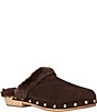 Andre Assous Jocelyn Suede Faux Shearling Lined Clogs - Image 1