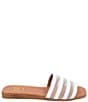 Color:White - Image 2 - Kaila Leather and Mesh Slide Sandals