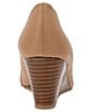 Color:Camel - Image 3 - Khloe Leather Wedge Pumps