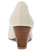 Color:Linen - Image 3 - Khloe Leather Wedge Pumps