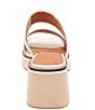 Color:Creme - Image 3 - Layla Leather Featherweight Platform Slide Sandals