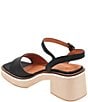 Color:Black - Image 4 - Louise Leather Featherweight Platform Ankle Strap Sandals