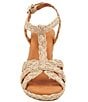 Color:Gold - Image 5 - Madina Raffia Espadrille Wedge Sandals