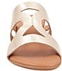 Color:Platino - Image 5 - Nailea Leather Slide Sandals