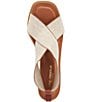 Color:Beige Linen - Image 6 - Naira Linen Elastic Heeled Sandals