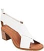 Color:White - Image 1 - Naira Stretch Raffia Featherweight Heeled Sandals